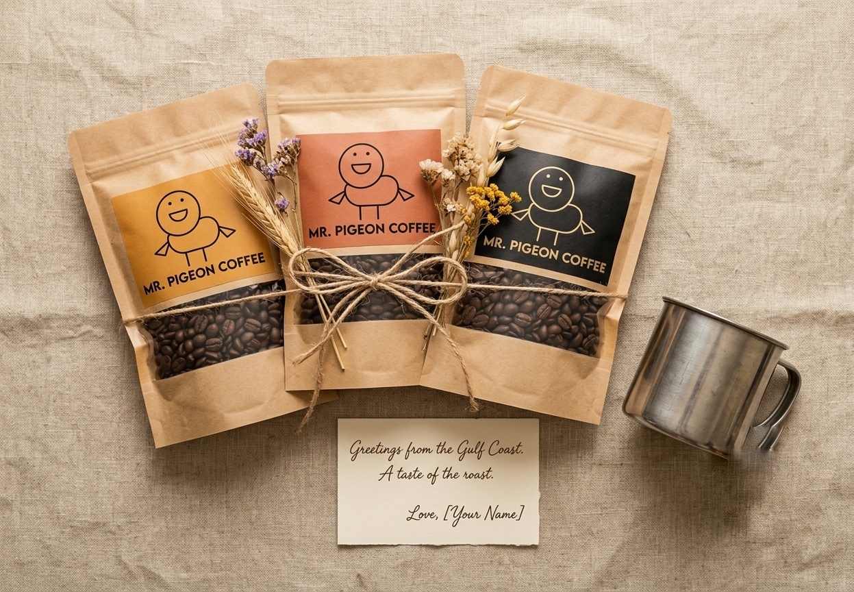 Mr. Pigeon Coffee Full Flock Gift Set — all three blends bundled